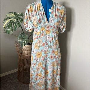 Timing Floral Dress with Yellow and Pink Accents